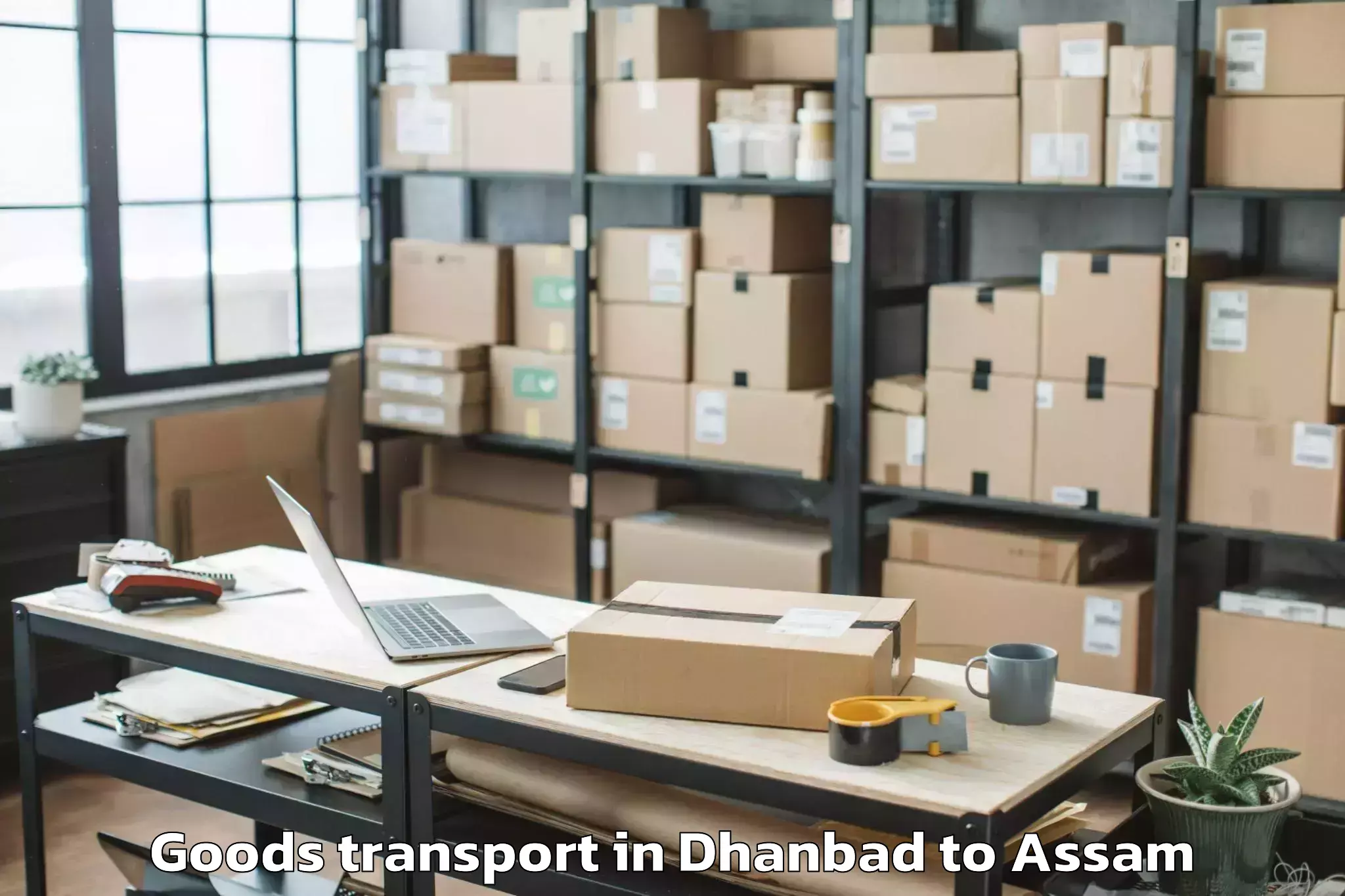 Professional Dhanbad to Lumding Railway Colony Goods Transport